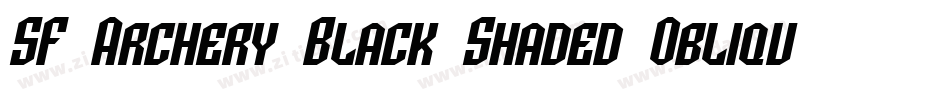 SF Archery Black Shaded Oblique字体转换
